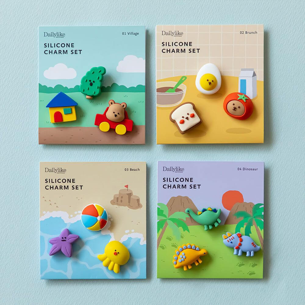 Silicone Charm Set of 3 Pcs 01-04