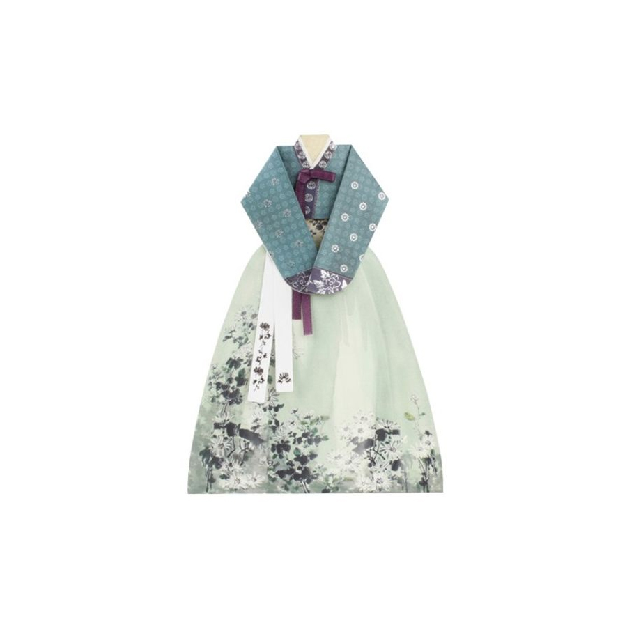 Chrysanthemum Korea Traditional Hanbok Card Set