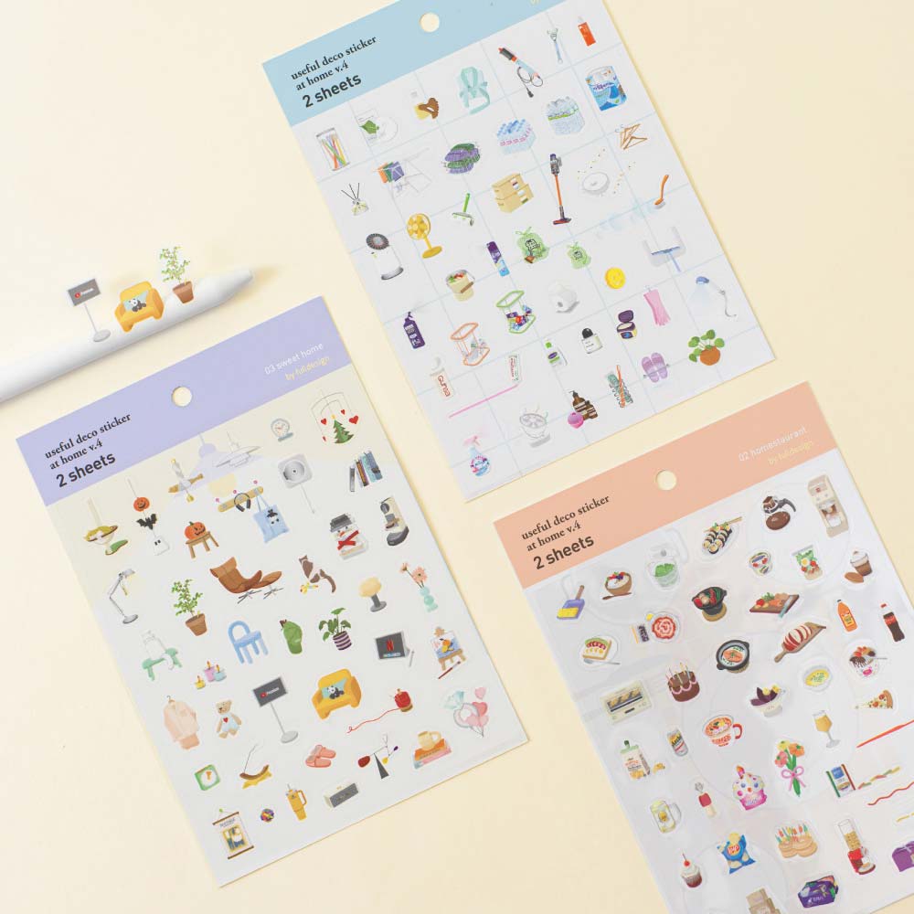 At Home Useful Deco Sticker Sheet Set Ver4