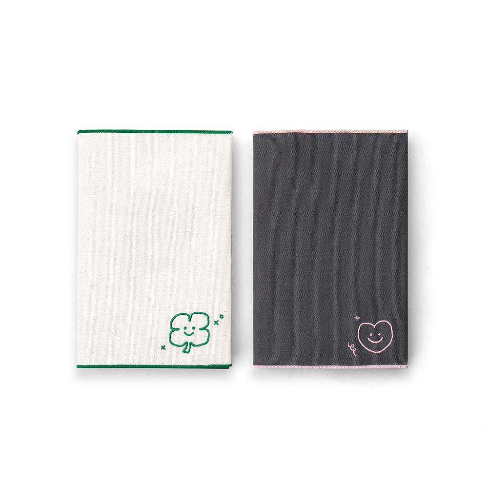 Miso Embroidered Canvas Cotton Book Cover