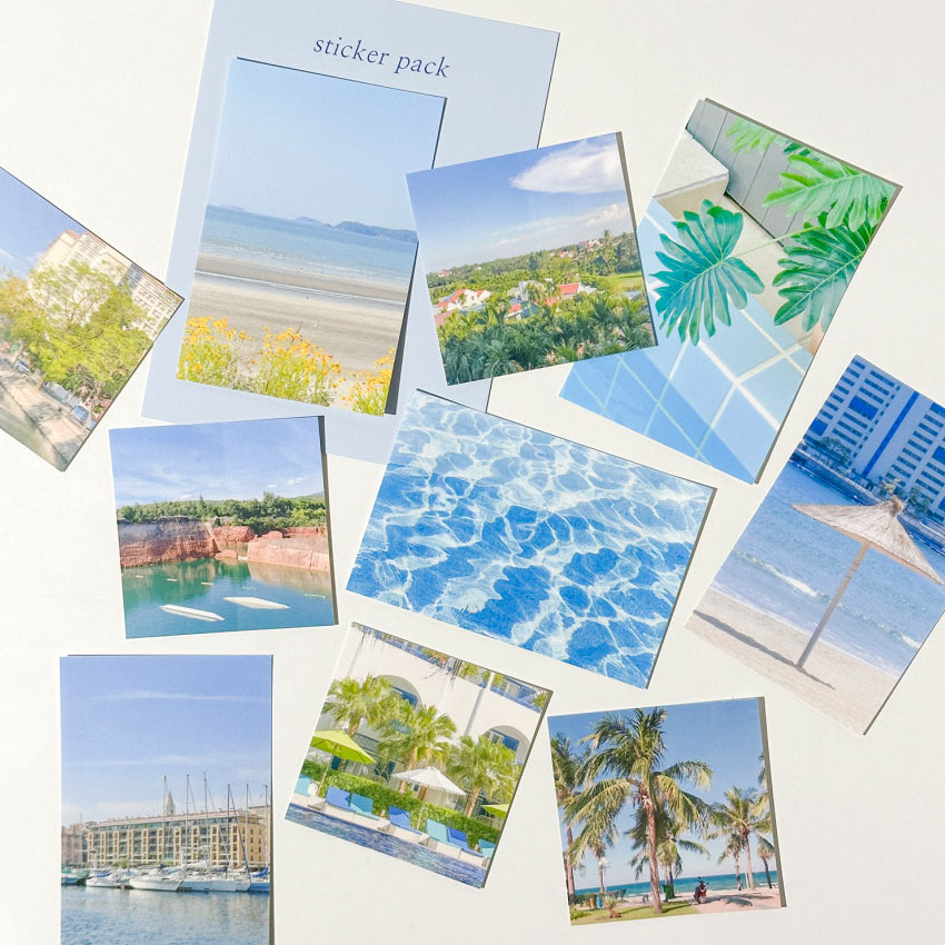 Summer Vacation Photo Sticker Pack