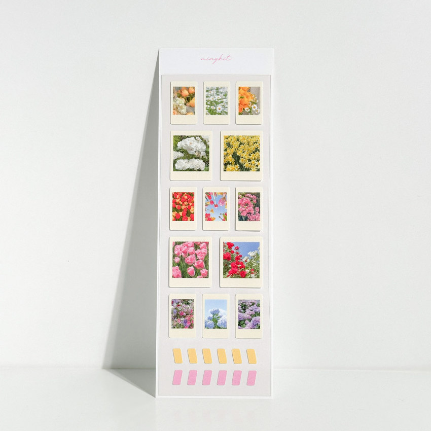 Flower Instant Photo Removable Sticker