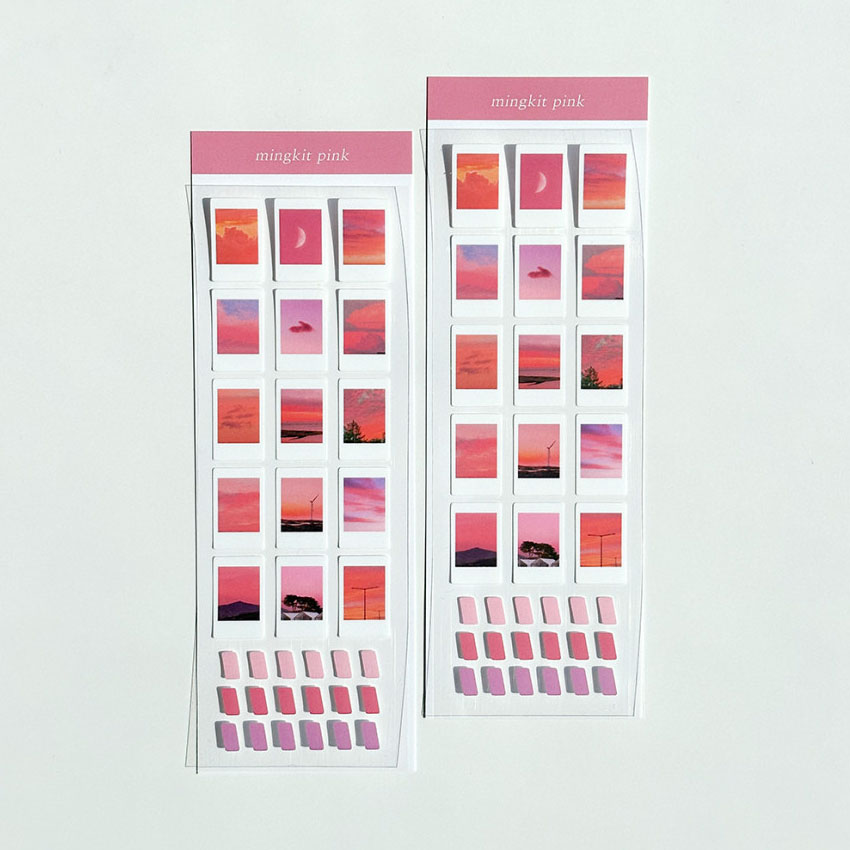 Pink Instant Photo Removable Sticker