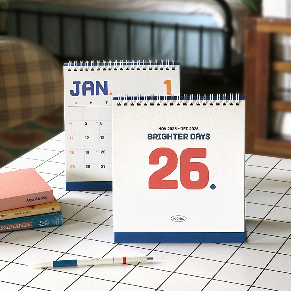 2026 Square Monthly Desk Calendar