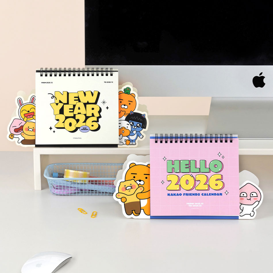 Kakao Friends 2026 Shape Desk Calendar