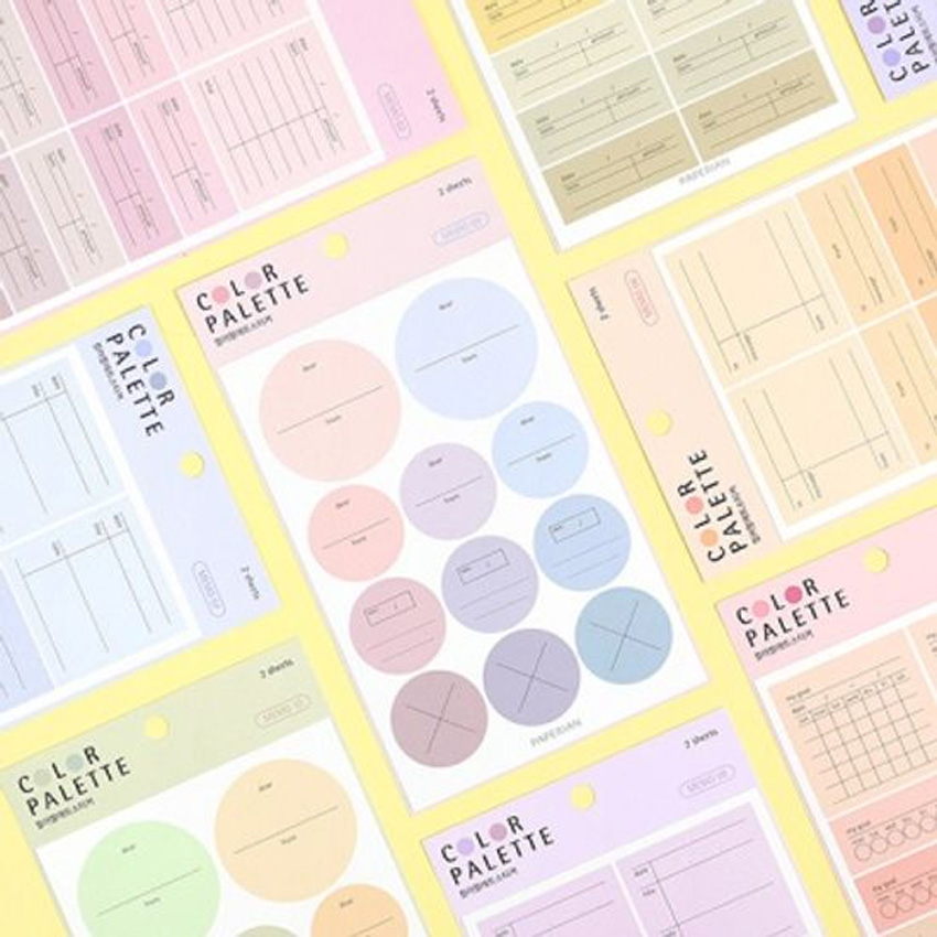 Color Palette Paper Memo Sticker