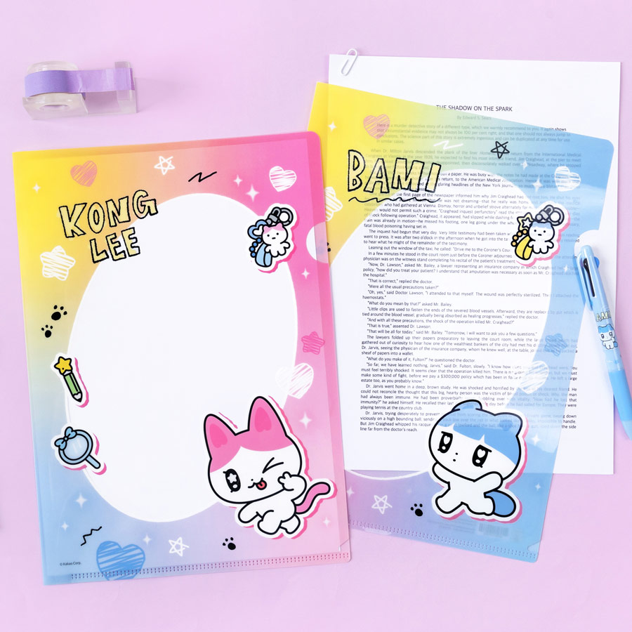 Cute L-Shaped A4 File Folder