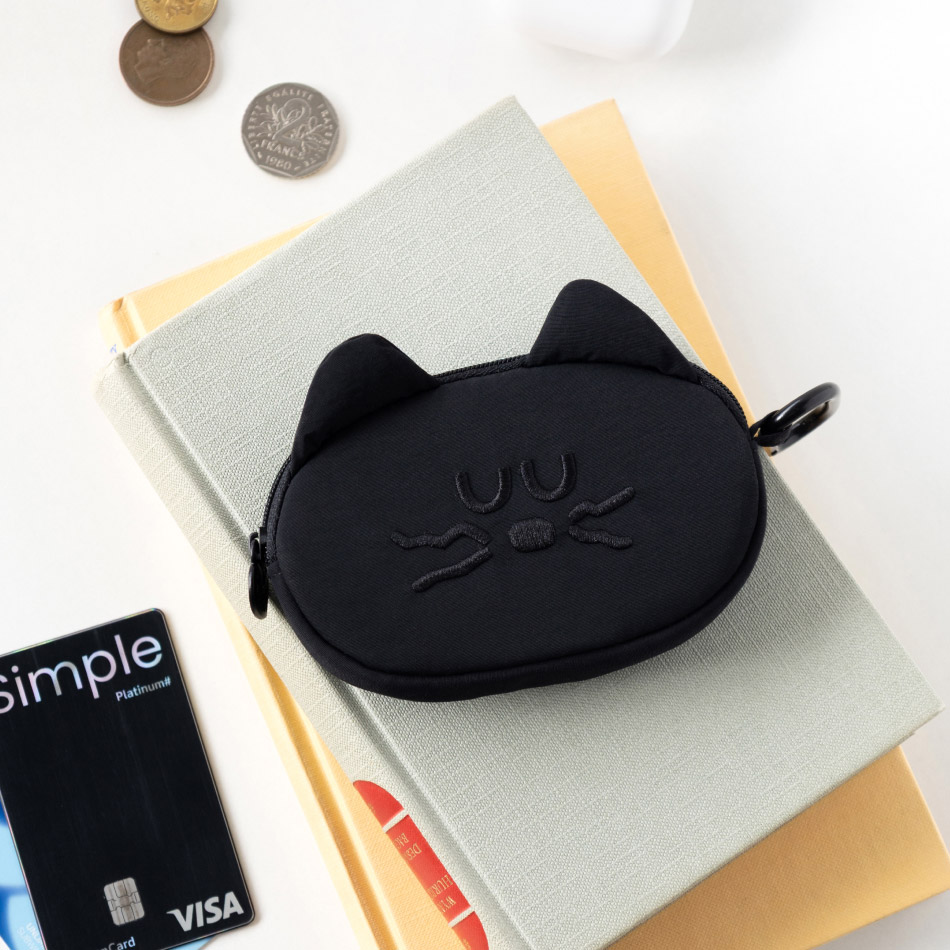 Brunch Brother Black Mogry Card Wallet With Carabiner