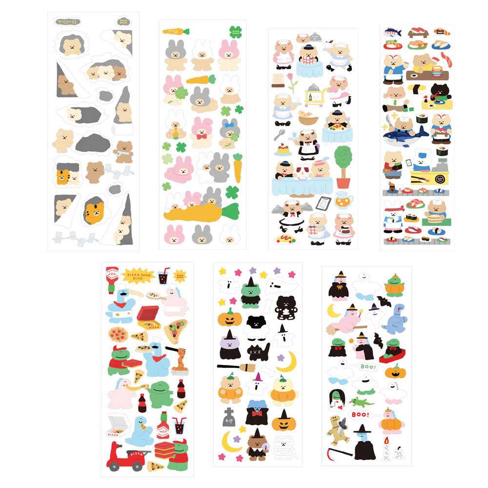 Cute Decorative Sticker 127-134