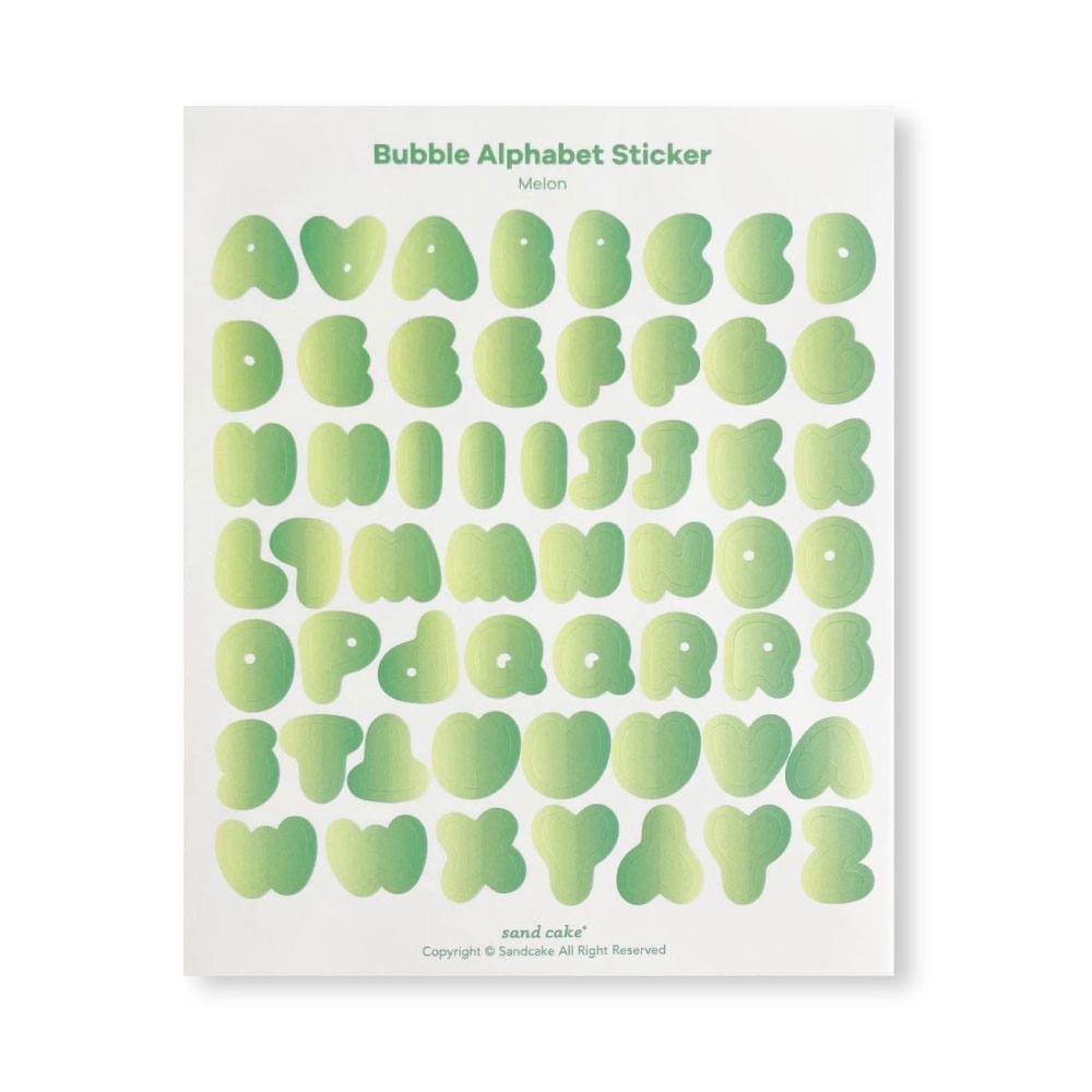 Mellon Bubble Alphabet Sticker