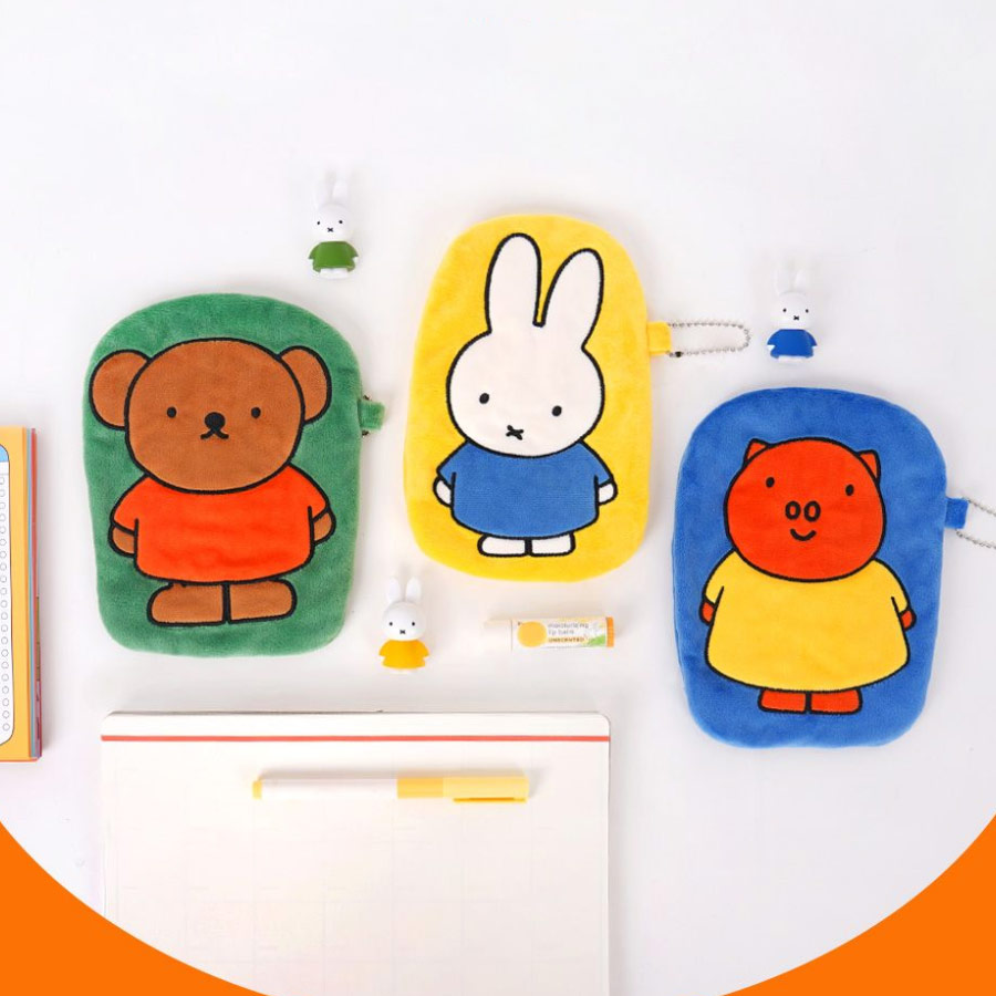 Miffy & Friends Soft Plush Keychain Pouch