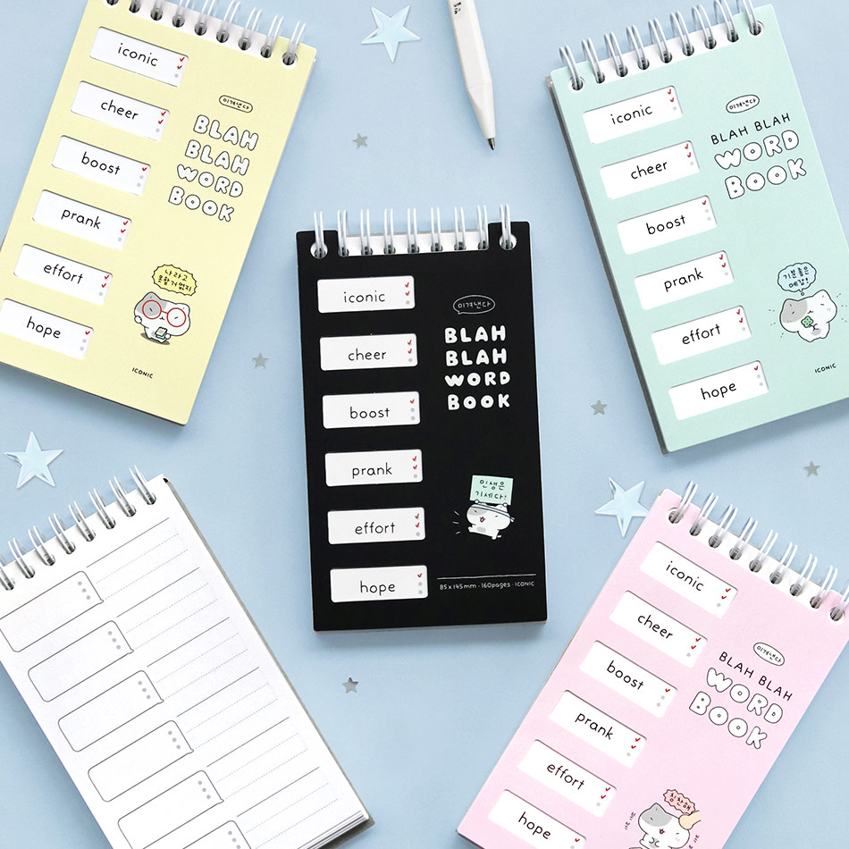 Blah Blah Word Notebook With Flip Cover