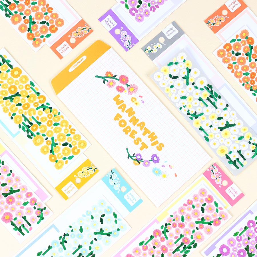 Forest's Daisy Paper Sticker Set