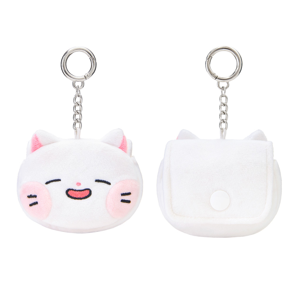 Cute Cat Plush AirPods Case With Keyring
