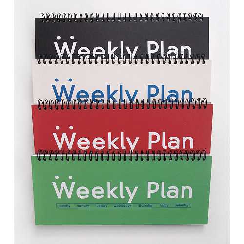 2young Wirebound weekly color long planner scheduler