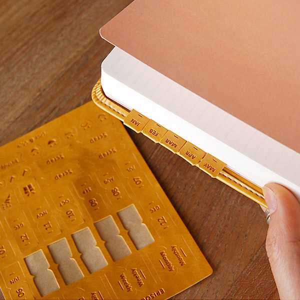 Playobje Synthetic leather adhesive index tab sticker set ver.2