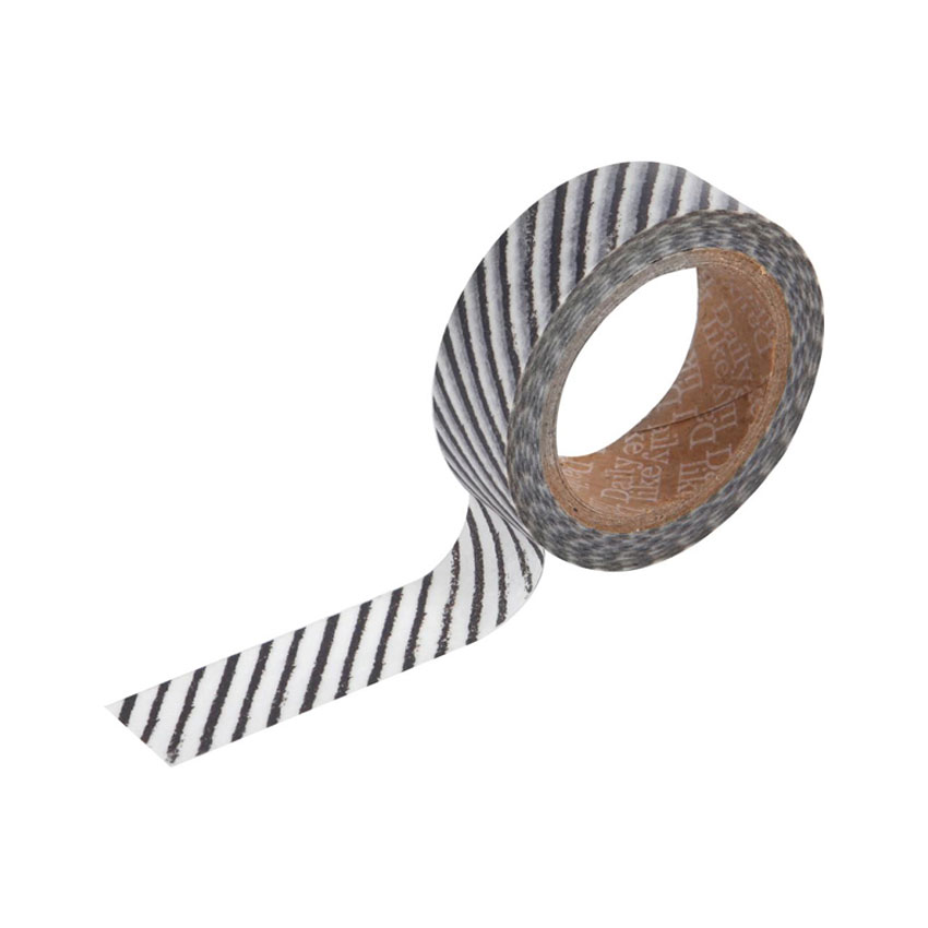 Pencil Oblique Silver Single Washi Masking Tape
