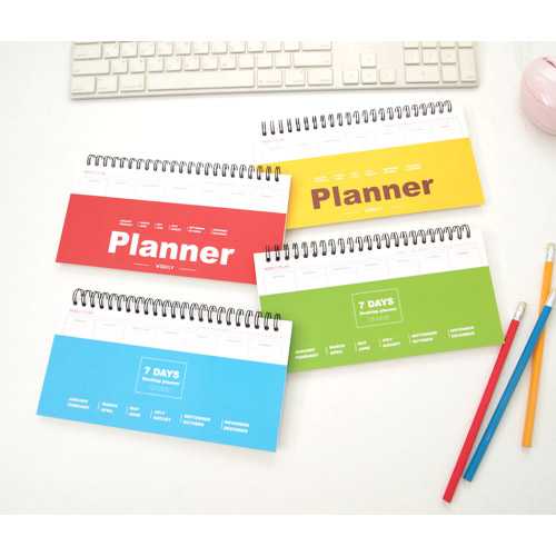 2young Wirebound 7days weekly planner scheduler