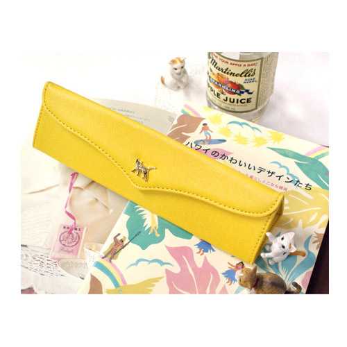 Jetoy Choo Choo cat triangle harmony pencil case - yellow
