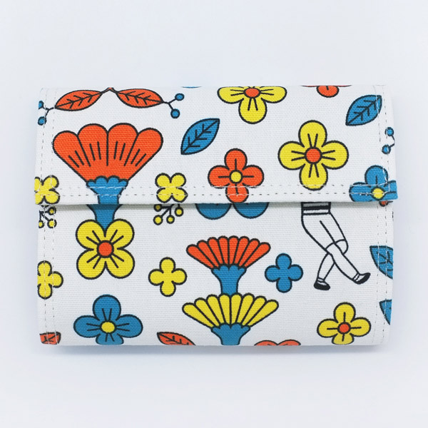 Oohlala Tabom retro fabric trifold wallet