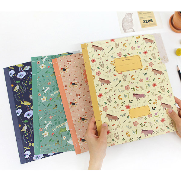 Indigo Willow story pattern fastener file folder set with top tab