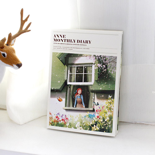 Indigo Anne illustration undated monthly diary scheduler