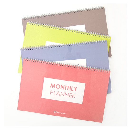 2Young Wirebound simple monthly desk planner scheduler