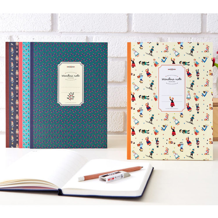 Ardium Scandinavia pattern lined notebook large