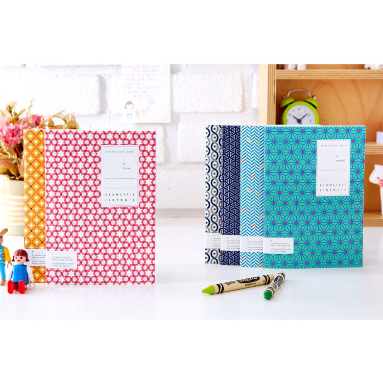 Ardium Geometric pattern lined notebook small
