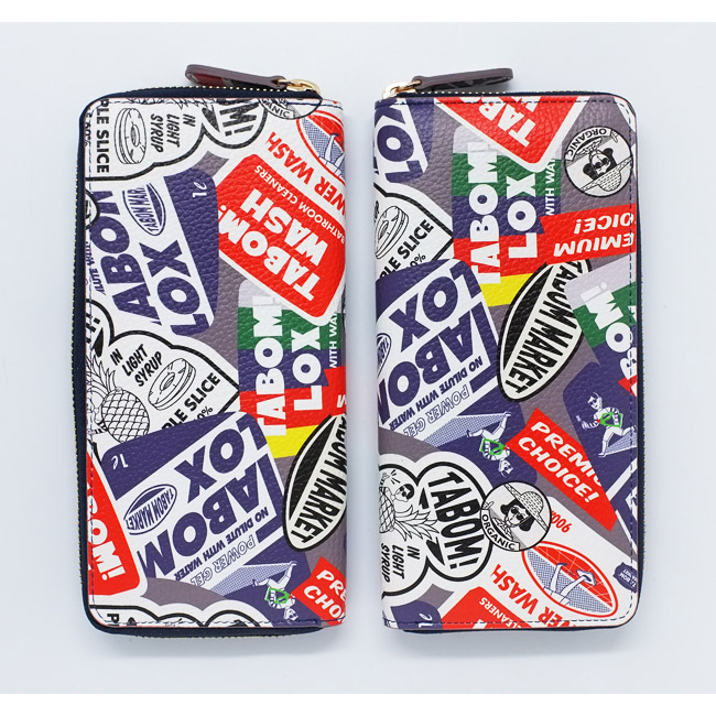 Oohlala Tabom label zip around long wallet