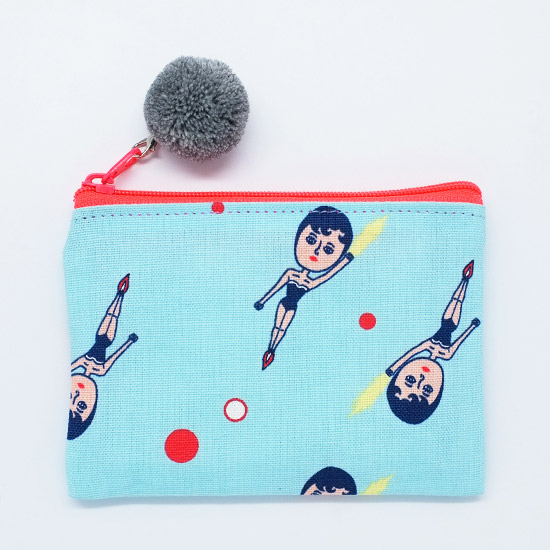 Oohlala Wonder aurore mini pocket pouch with pompom