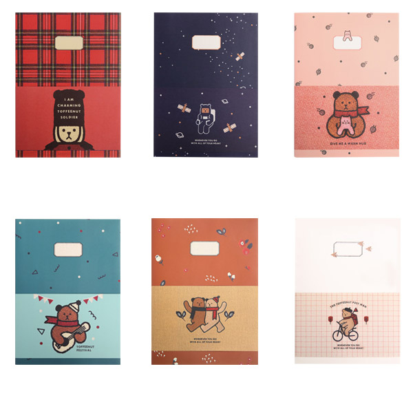 Monopoly Toffeenut lined and grid school notebook large ver.2