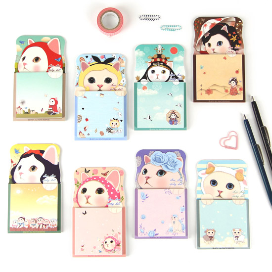 Jetoy Choo choo cat sticky doll memo notes