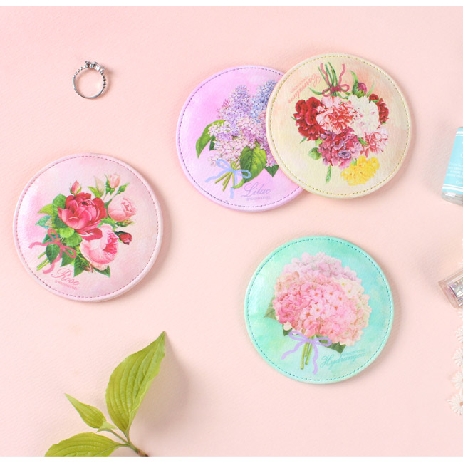 Wanna This Ma petite fille flower round handy mirror