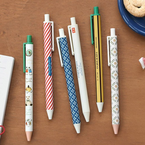 Iconic Unique pattern knock retractable pen 0.38mm ver.2