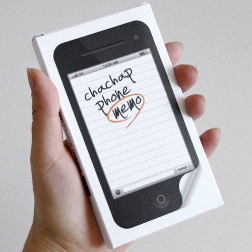 Chachap Black smartphone memo note pad