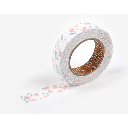 Dailylike Deco fabric tape single - Draw a flower rose garden