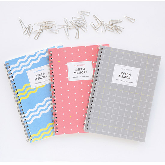 Livework Keep a memory wirebound lined notebook