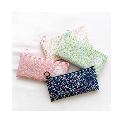 PLEPLE Ololo flower pattern zipper pencil pouch PLEPLE Ololo flower pattern zipper pencil pouch