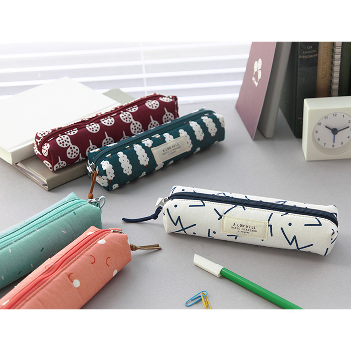 Livework Basic pattern round zipper pencil case