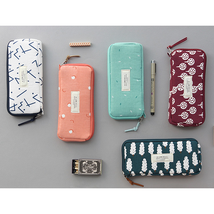 Livework Basic pattern canvas pencil case pouch