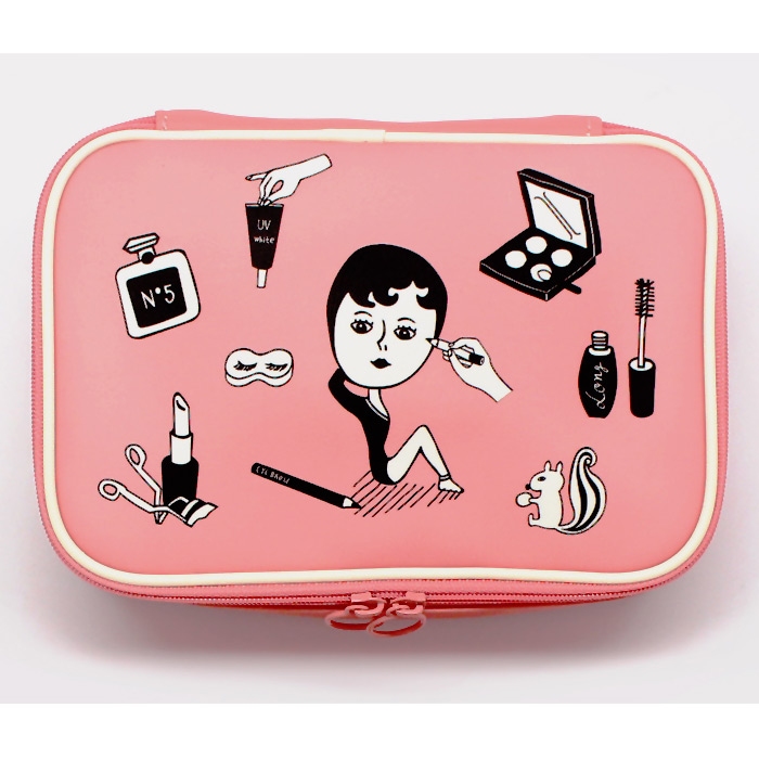 Oohlala Aurore makeup pink block large pouch