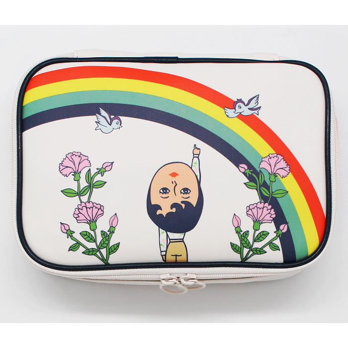 Oohlala Aurore rainbow block large pouch