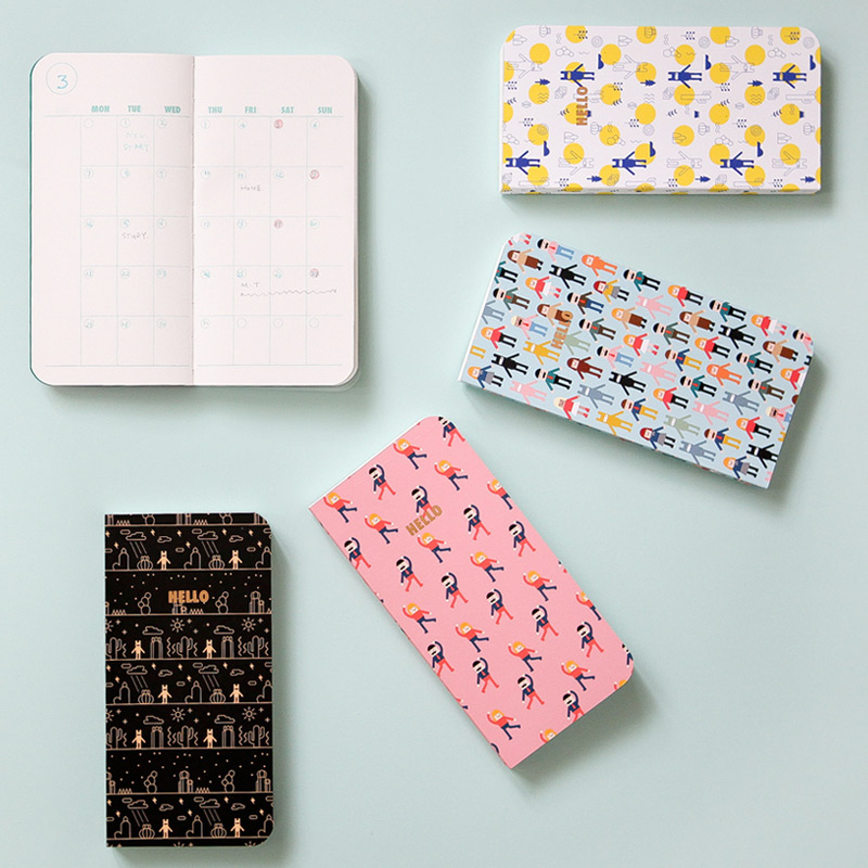 Jstory Pattern pocket undated handy diary scheduler
