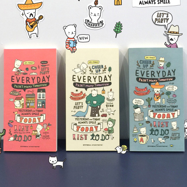 PONYBROWN Buhabear everyday undated diary scheduler