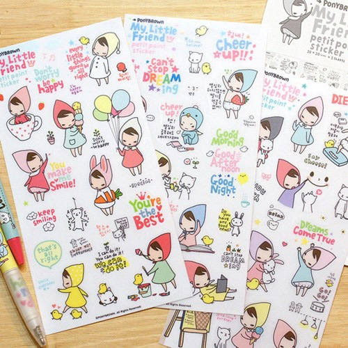PONYBROWN My little friends petit deco sticker set