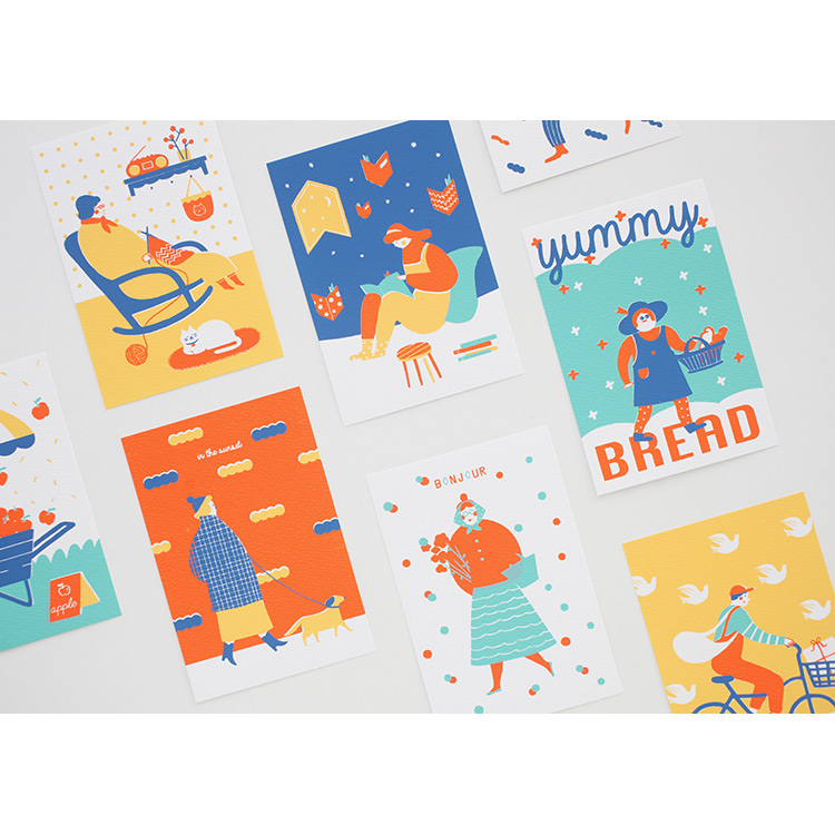 Livework Breezy day silk screen postcard