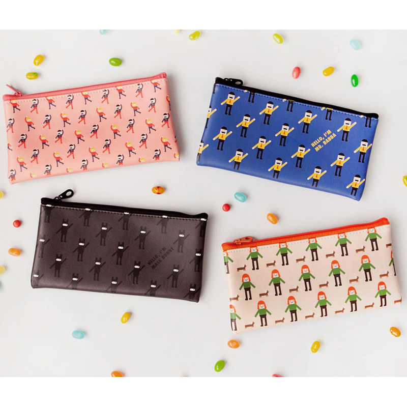 Jstory Hello pattern zipper pouch