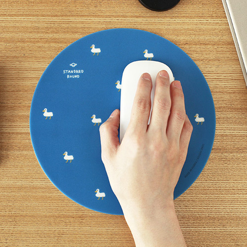 2NUL Duck pattern standard round mouse pad