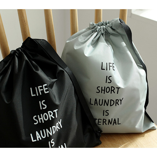 2NUL Cotton laundry drawstring pouch ver.2